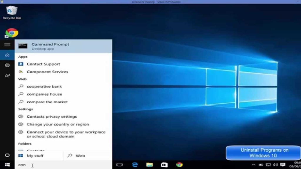 Uninstall programs