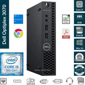 Dell Optiplex 3070 Core I5-9Th Gen,8Gb Ram,2