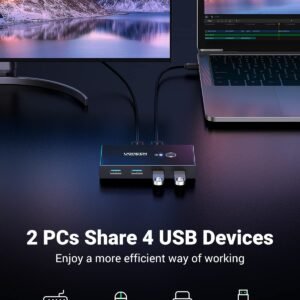 UGREEN US216 30768 2 In 4 Out USB 3.0 Sharing Switch Box