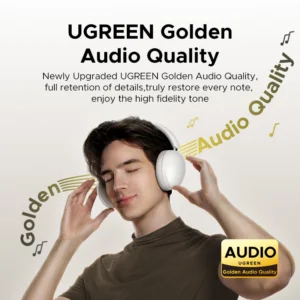 UGREEN Studio Max2 80Hrs Wireless Headphone With Dual Mode Connectivity (Black) HP205 45018