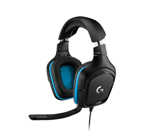 LOGITECH G432 Wired Gaming Headset Leatherette Black/Blue